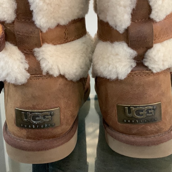 UGG Becket Boots Wool Lined Shearling Mid-Calf Moto 1005380 - Picture 8 of 14